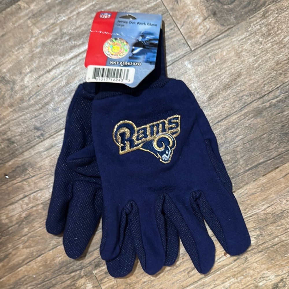 Authentic NFL Rams Blue Gloves-All Purpose Gloves